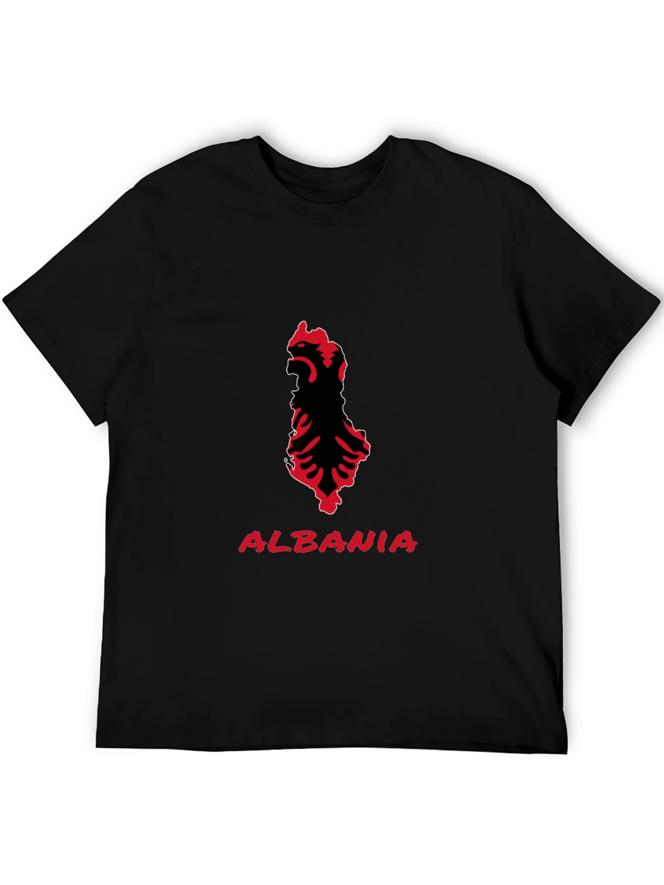 Albania Eagle T-Shirt - Black Patriotic Tee