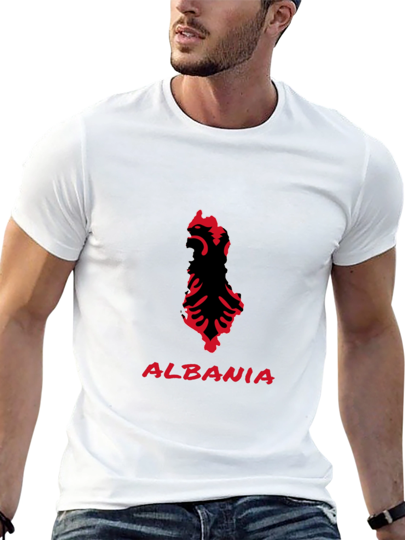 Albania Eagle T-Shirt - Black Patriotic Tee