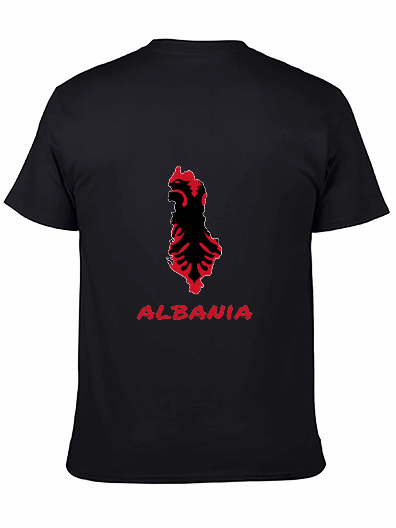 Albania Eagle T-Shirt - Black Patriotic Tee