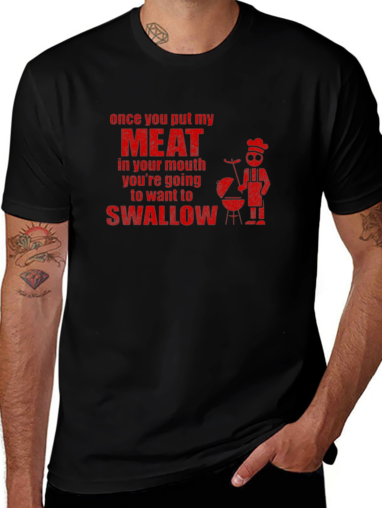 Meat BBQ Funny Graphic T-Shirt