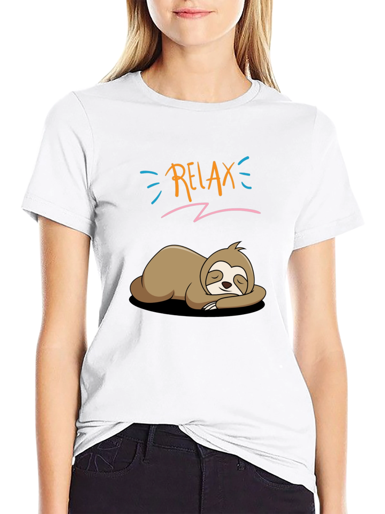 Relax Sloth T-Shirt - Funny Lazy Animal Tee