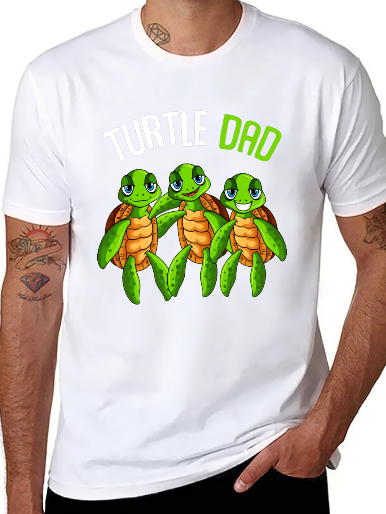 Turtle Dad Graphic T-Shirt - Fathers Day Gift