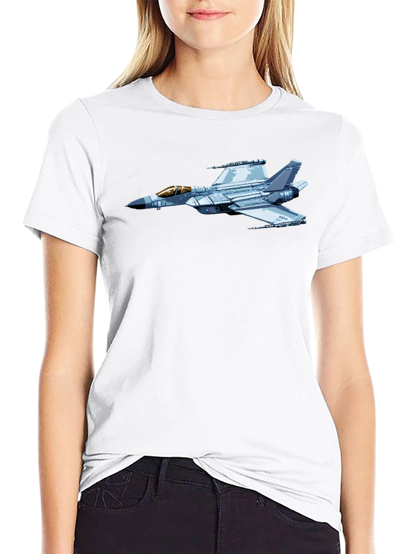 Jet Fighter Graphic Black T-Shirt