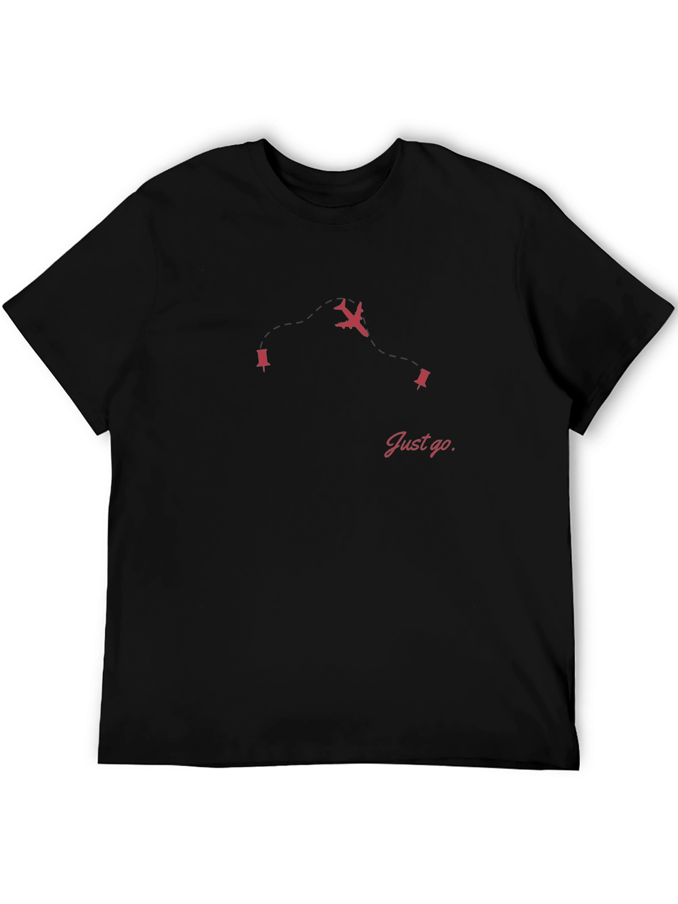 Just Go Airplane Graphic Tee - Travel Style
