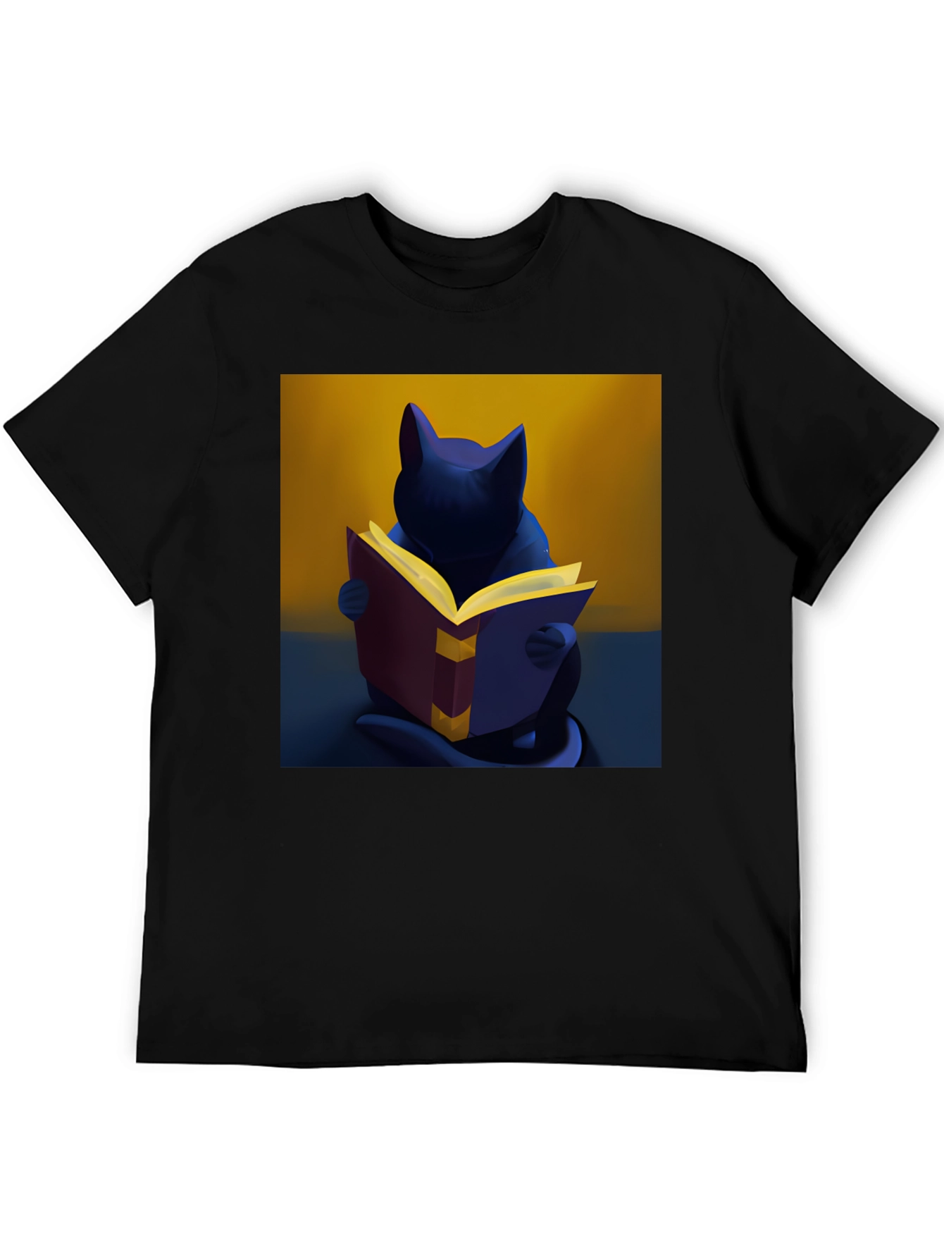 Cat Reading Book T-Shirt - Unique Graphic Tee
