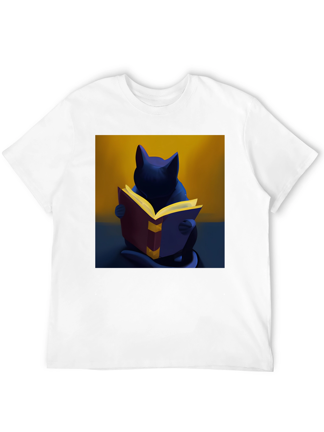 Cat Reading Book T-Shirt - Unique Graphic Tee