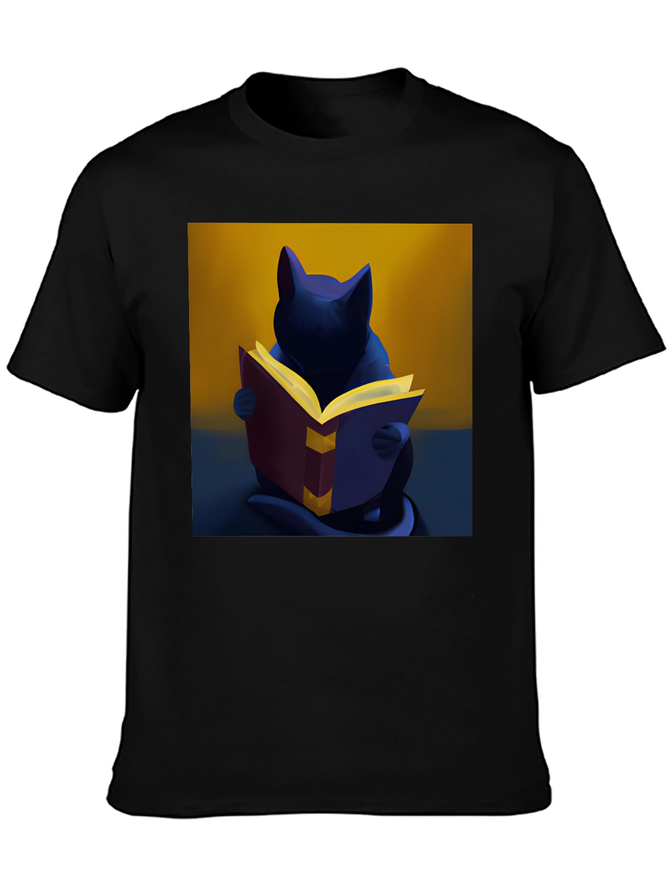Cat Reading Book T-Shirt - Unique Graphic Tee