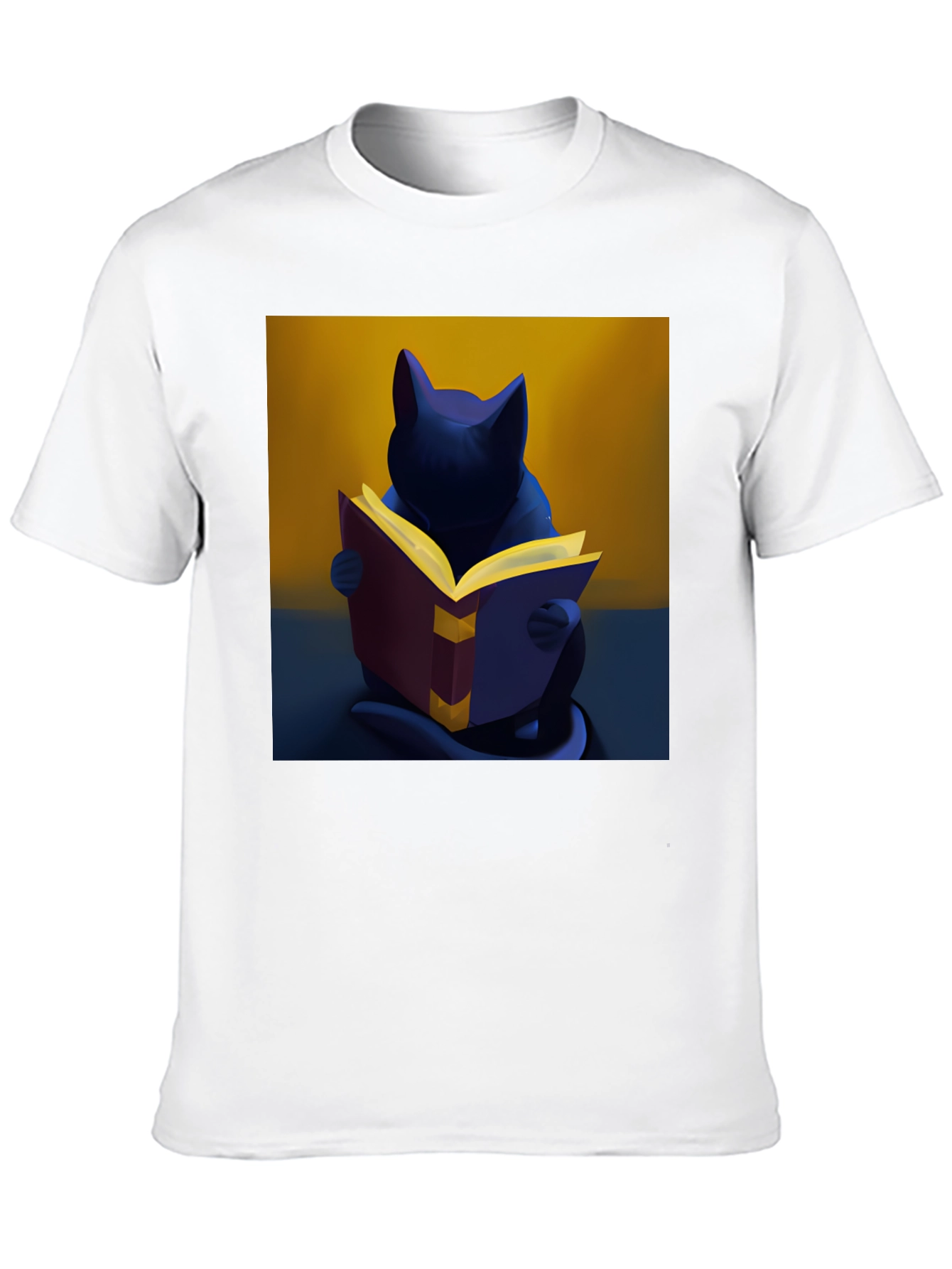 Cat Reading Book T-Shirt - Unique Graphic Tee