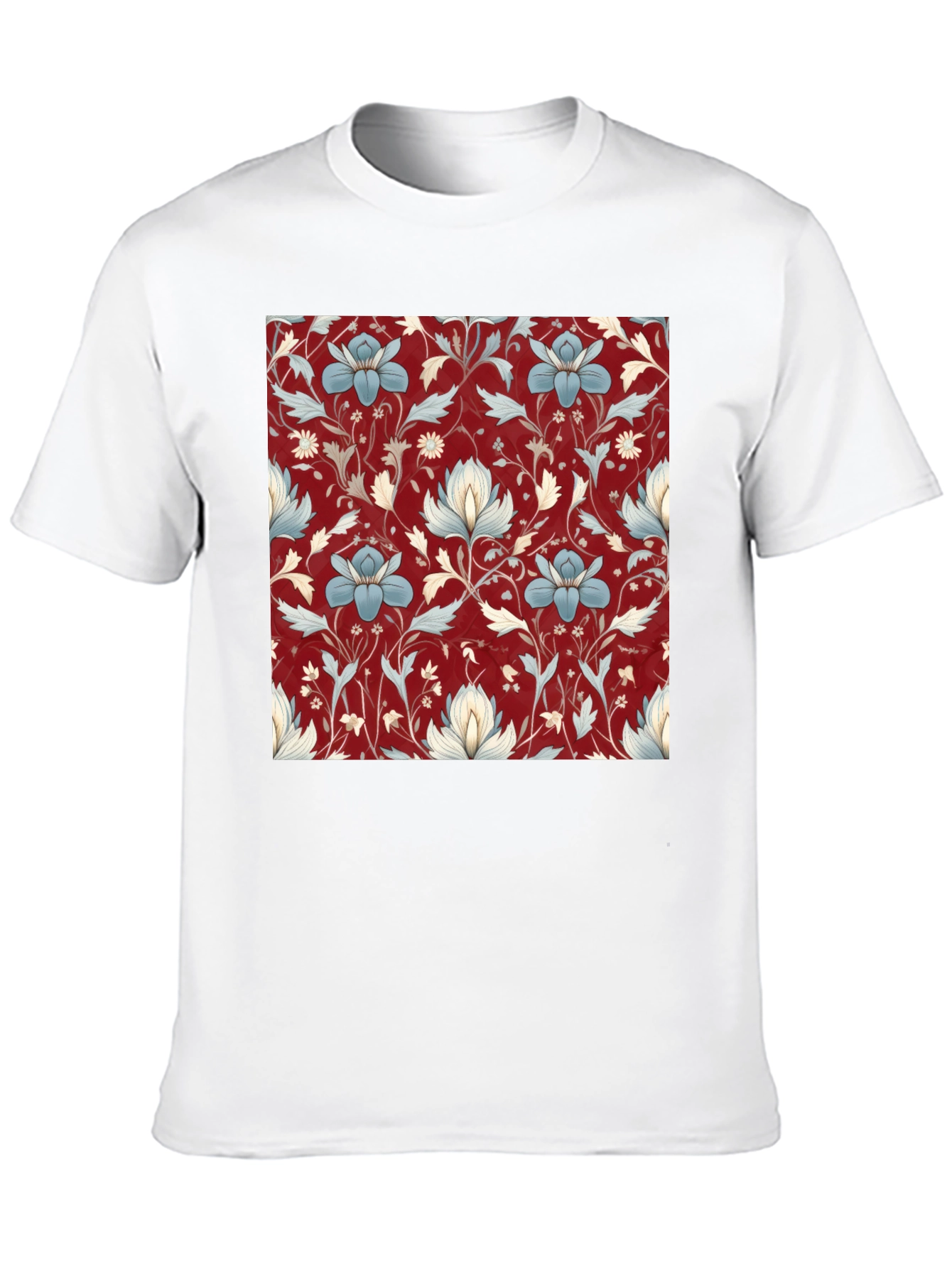 Floral Print Tee - Stylish Black T-Shirt