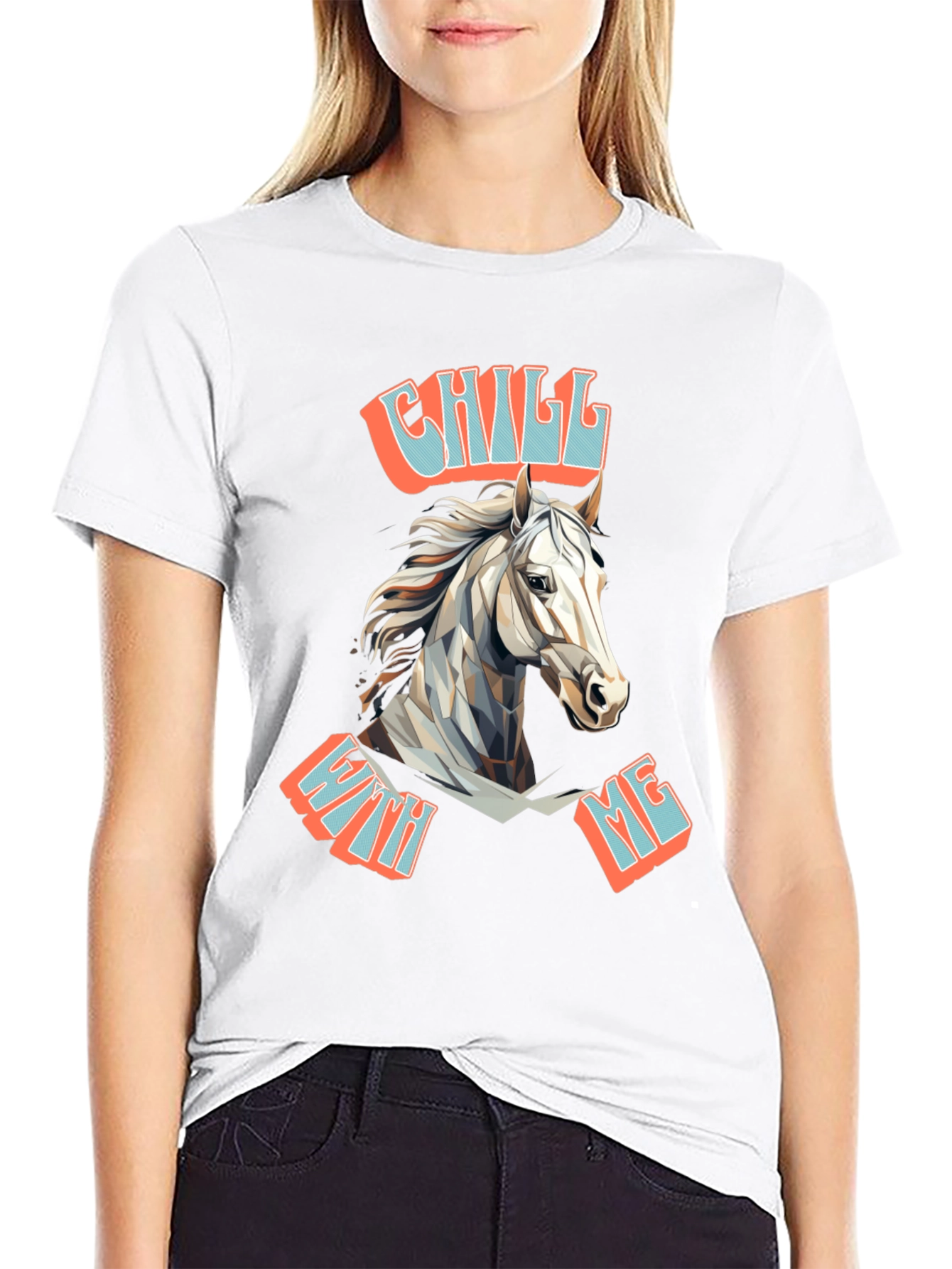 Chill With Me Horse Graphic Tee