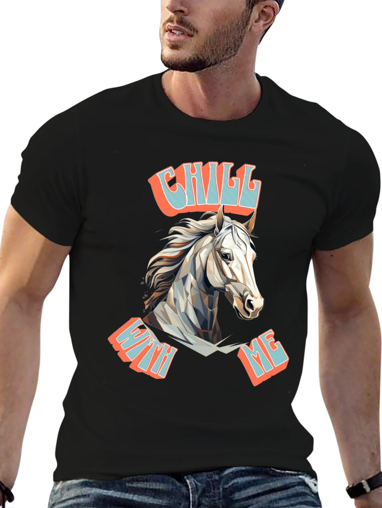 Chill With Me Horse Graphic Tee