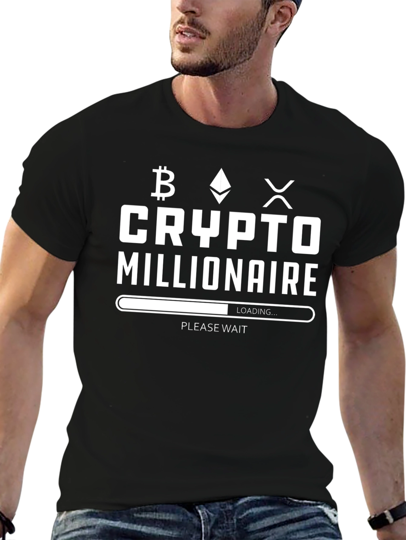 Crypto Millionaire Loading Graphic T-Shirt