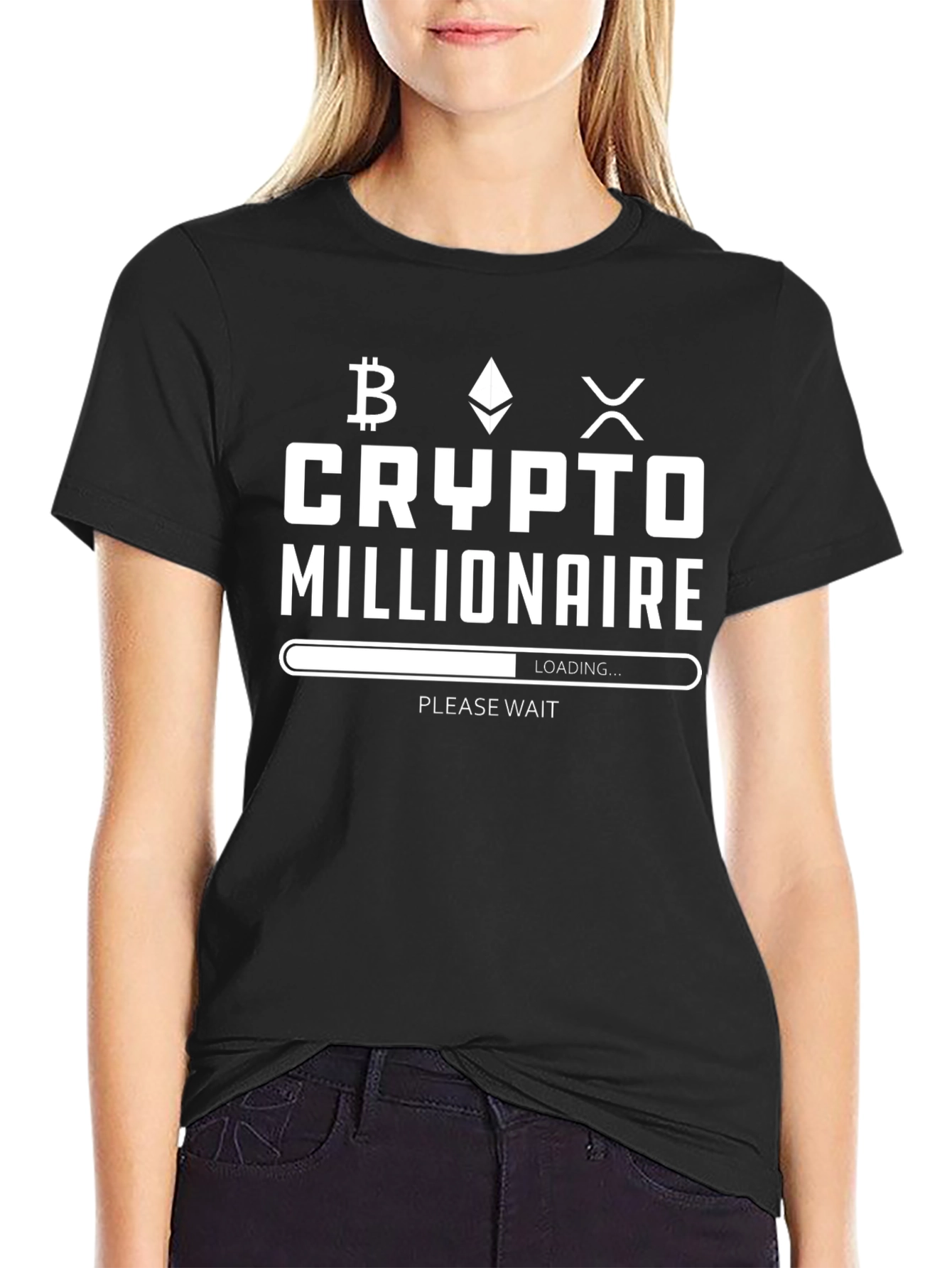 Crypto Millionaire Loading Graphic T-Shirt