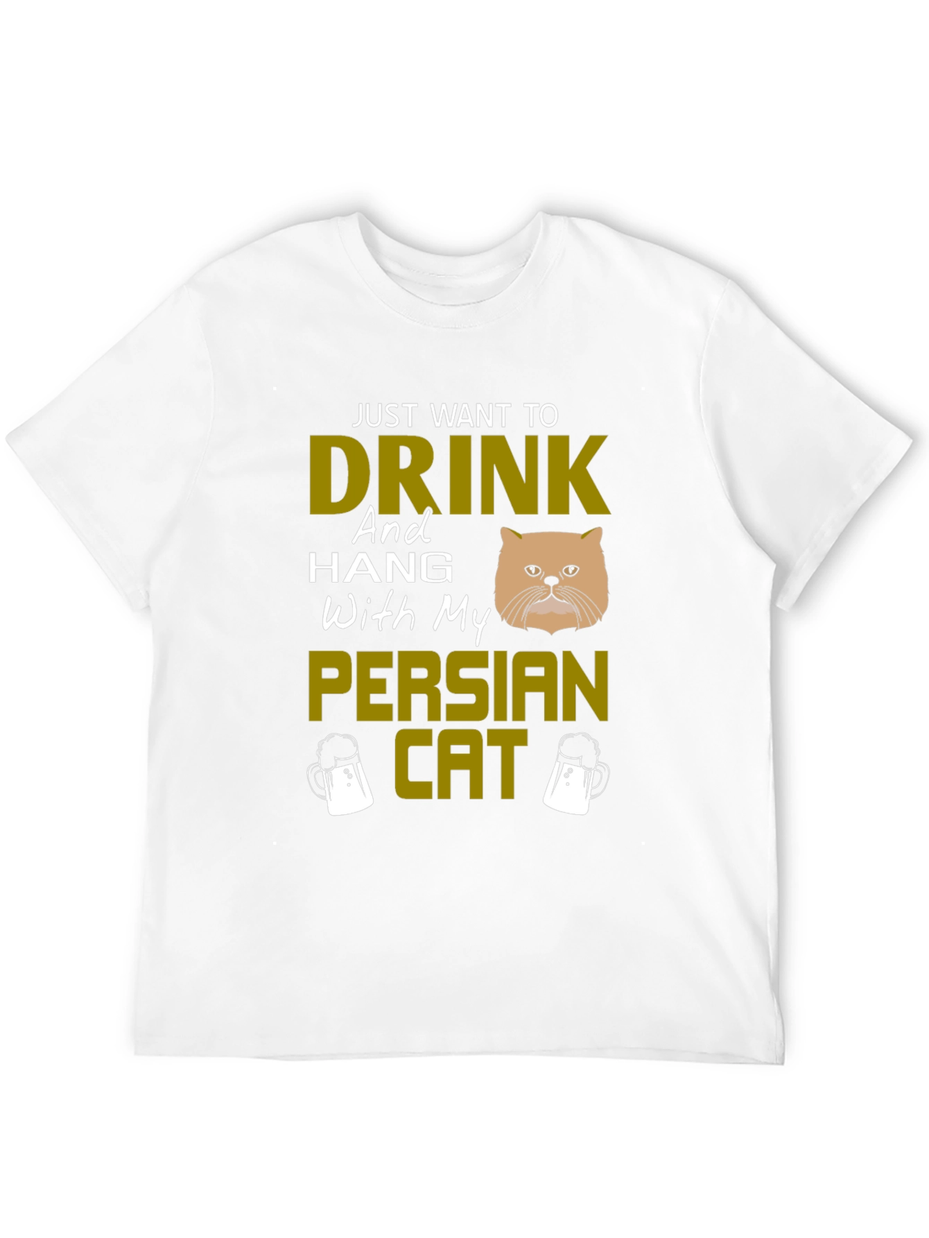 Drink With My Persian Cat T-Shirt