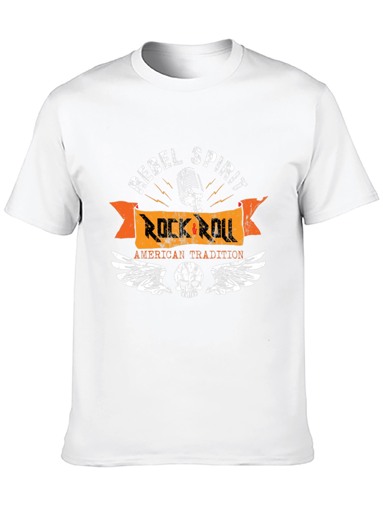 Rebel Spirit Rock & Roll Black T-Shirt