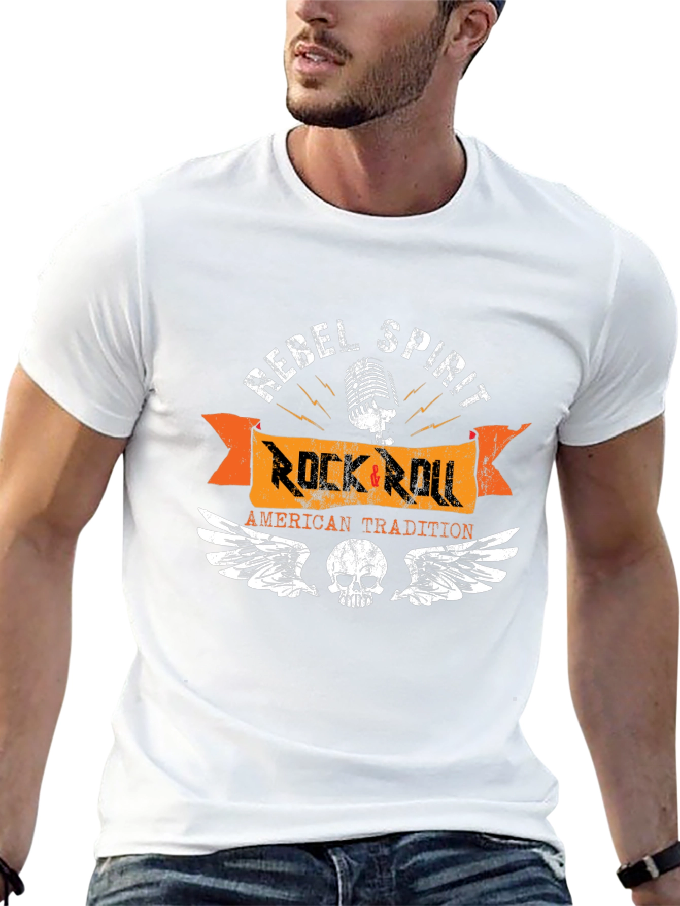 Rebel Spirit Rock & Roll Black T-Shirt