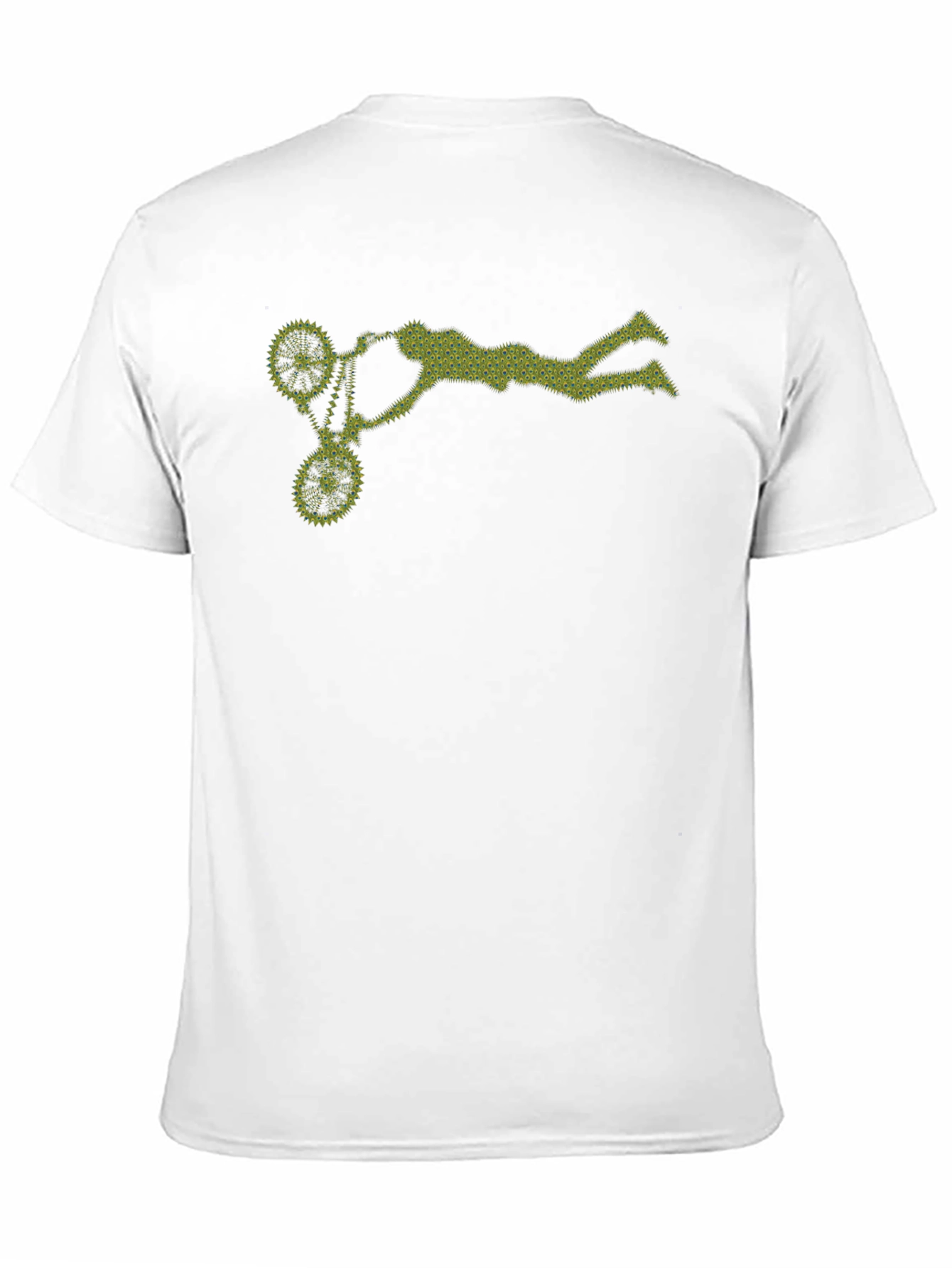Bicycle Stunt Graphic Tee - Black Cotton Casual Shirt