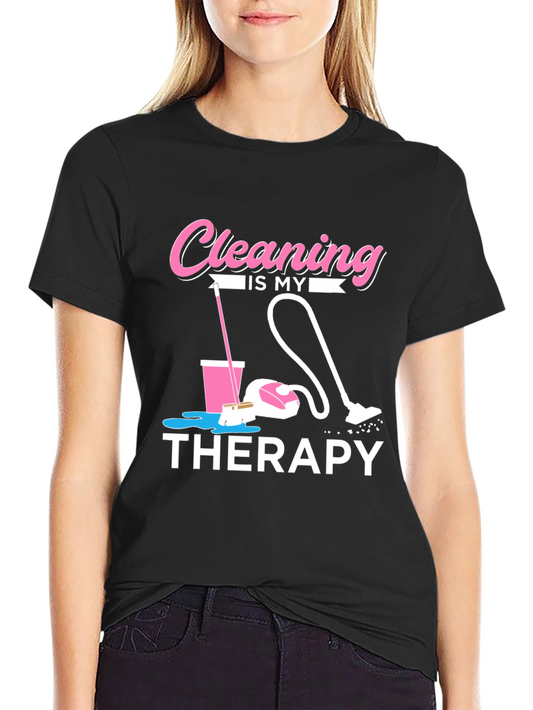 Cleaning is My Therapy Graphic T-Shirt