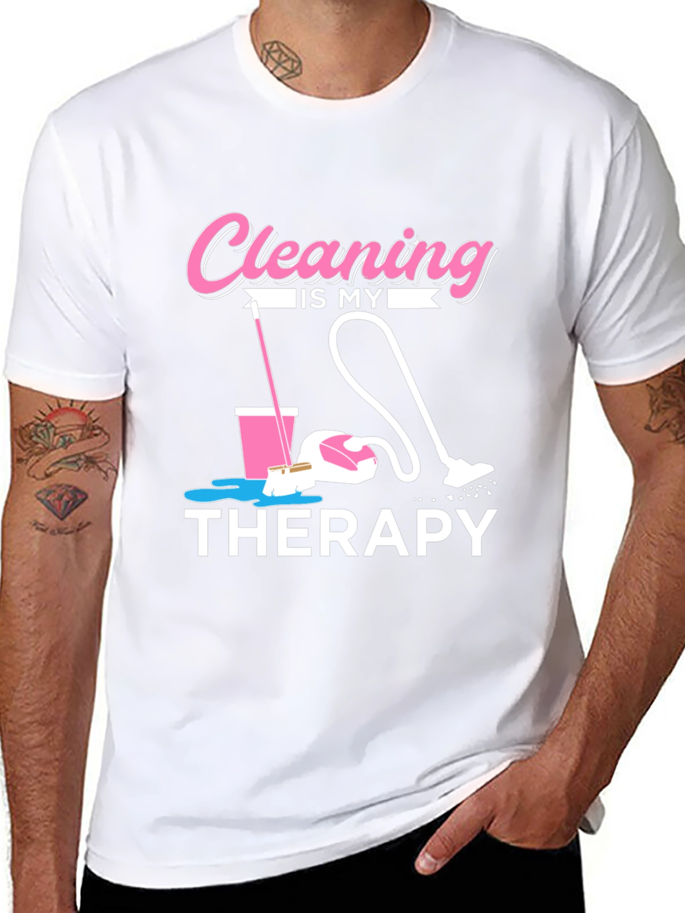 Cleaning is My Therapy Graphic T-Shirt