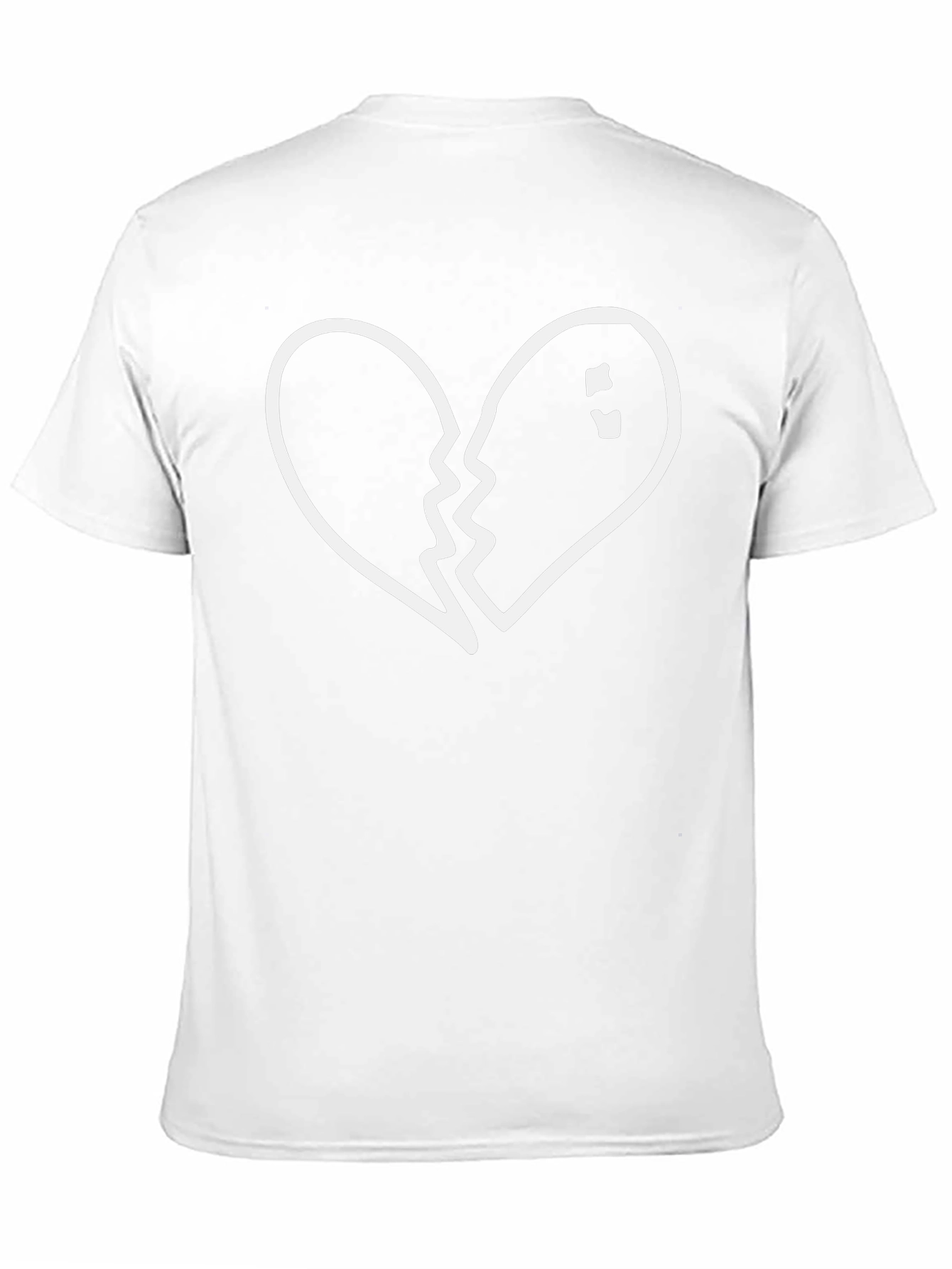 Broken Heart Graphic Black T-Shirt