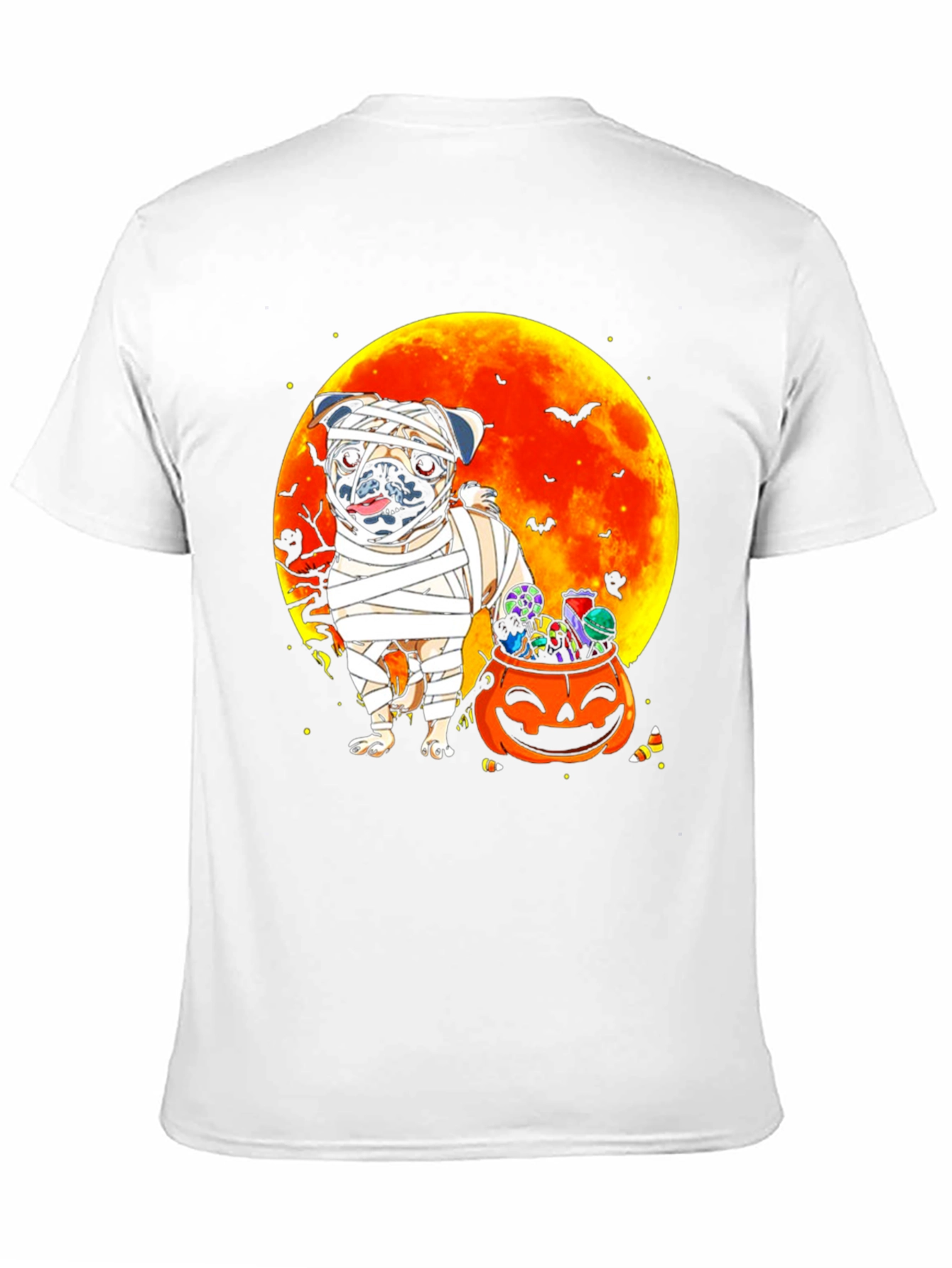 Halloween Mummy Pug T-Shirt