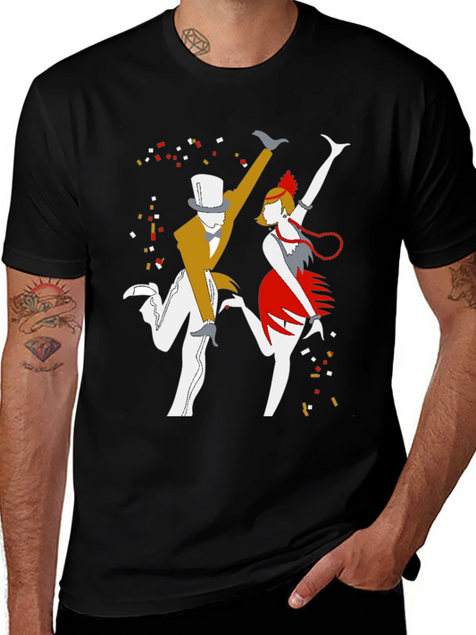 Vintage Dance Graphic Tee - Cotton Blend