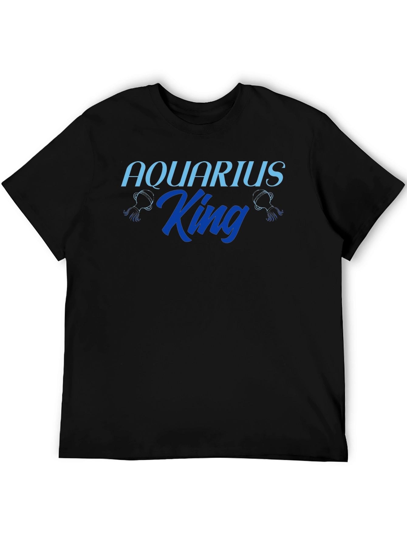 Aquarius King Graphic T-Shirt - Zodiac Sign Tee