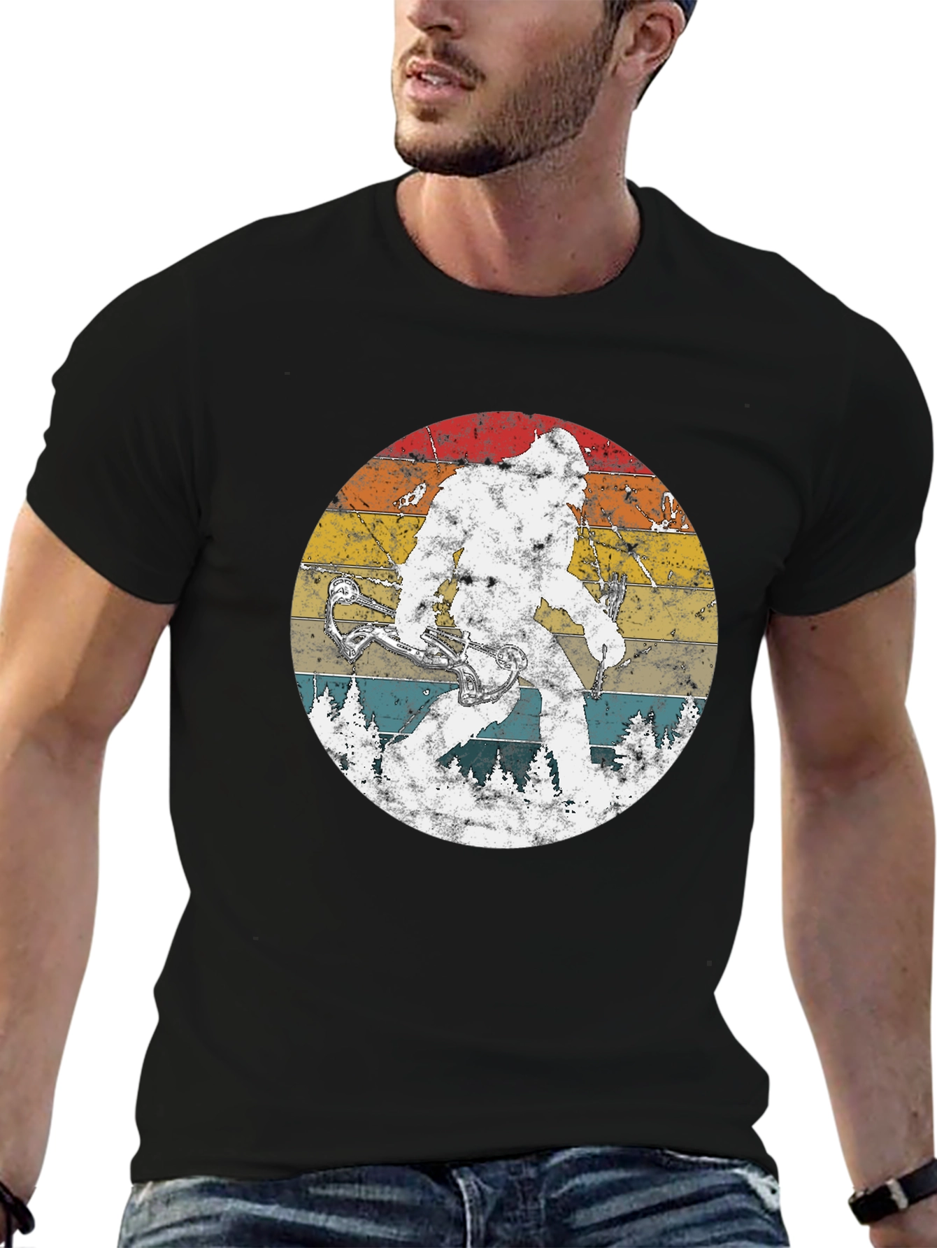Retro Bigfoot Silhouette Graphic Tee