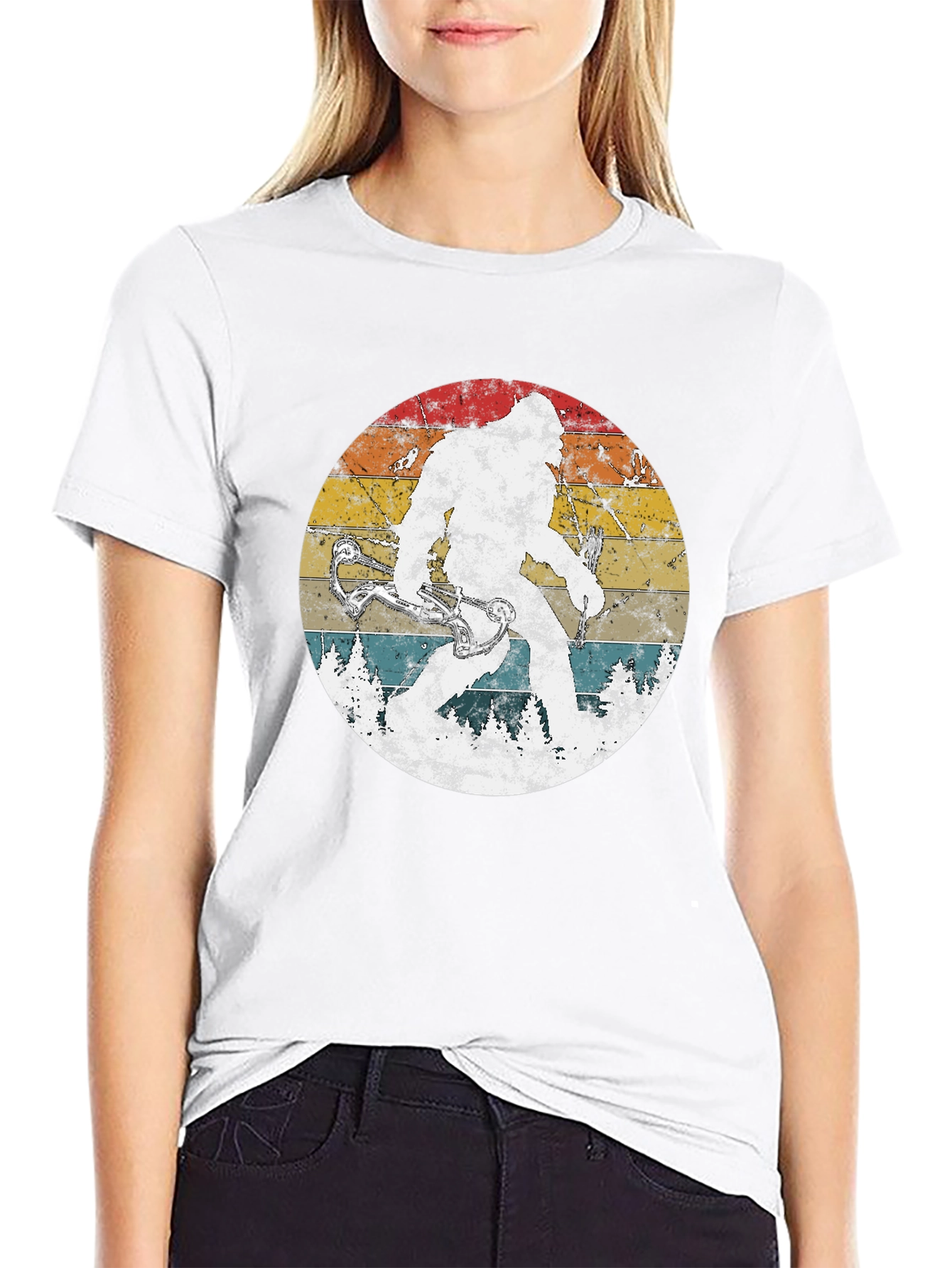 Retro Bigfoot Silhouette Graphic Tee