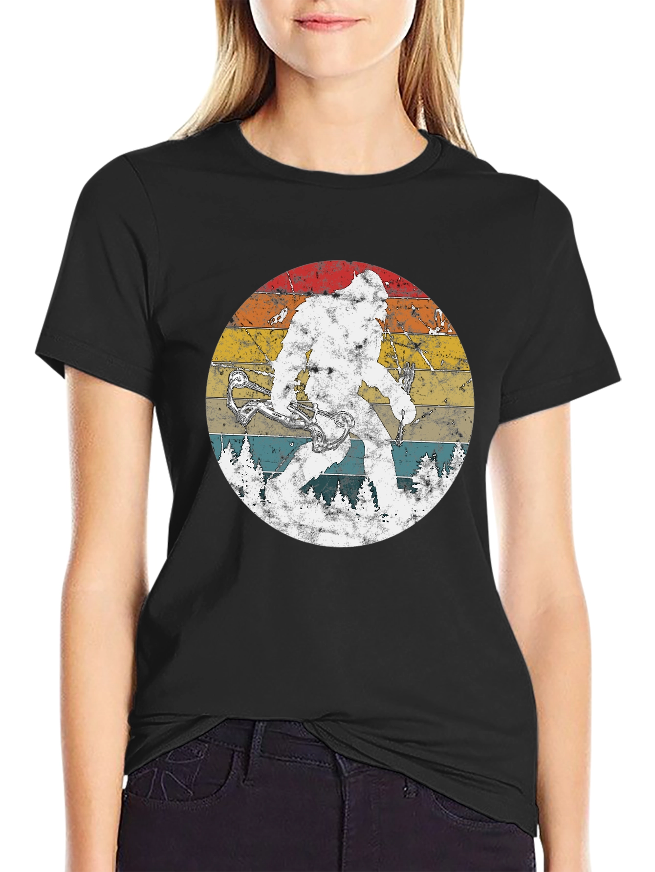 Retro Bigfoot Silhouette Graphic Tee