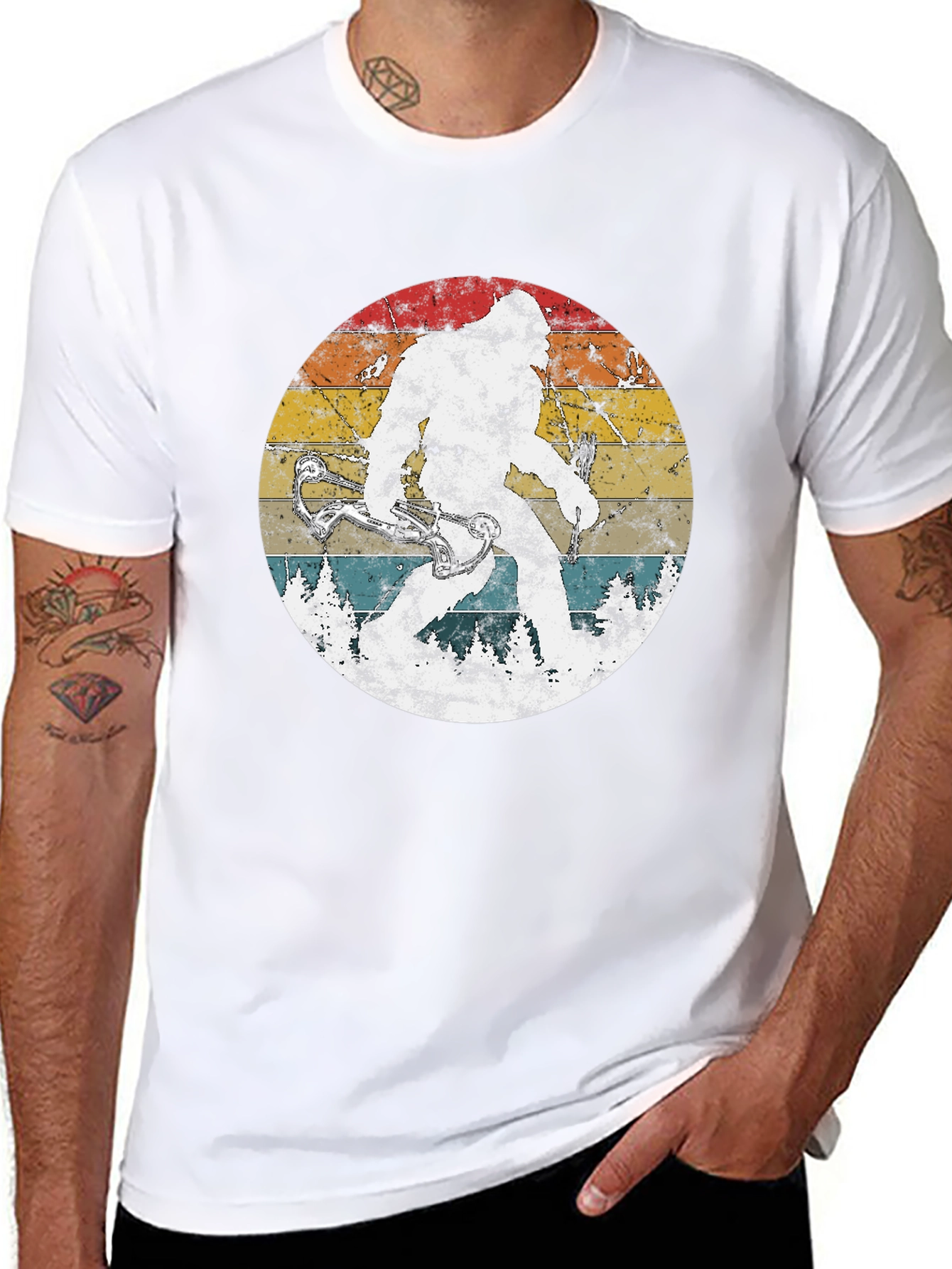 Retro Bigfoot Silhouette Graphic Tee