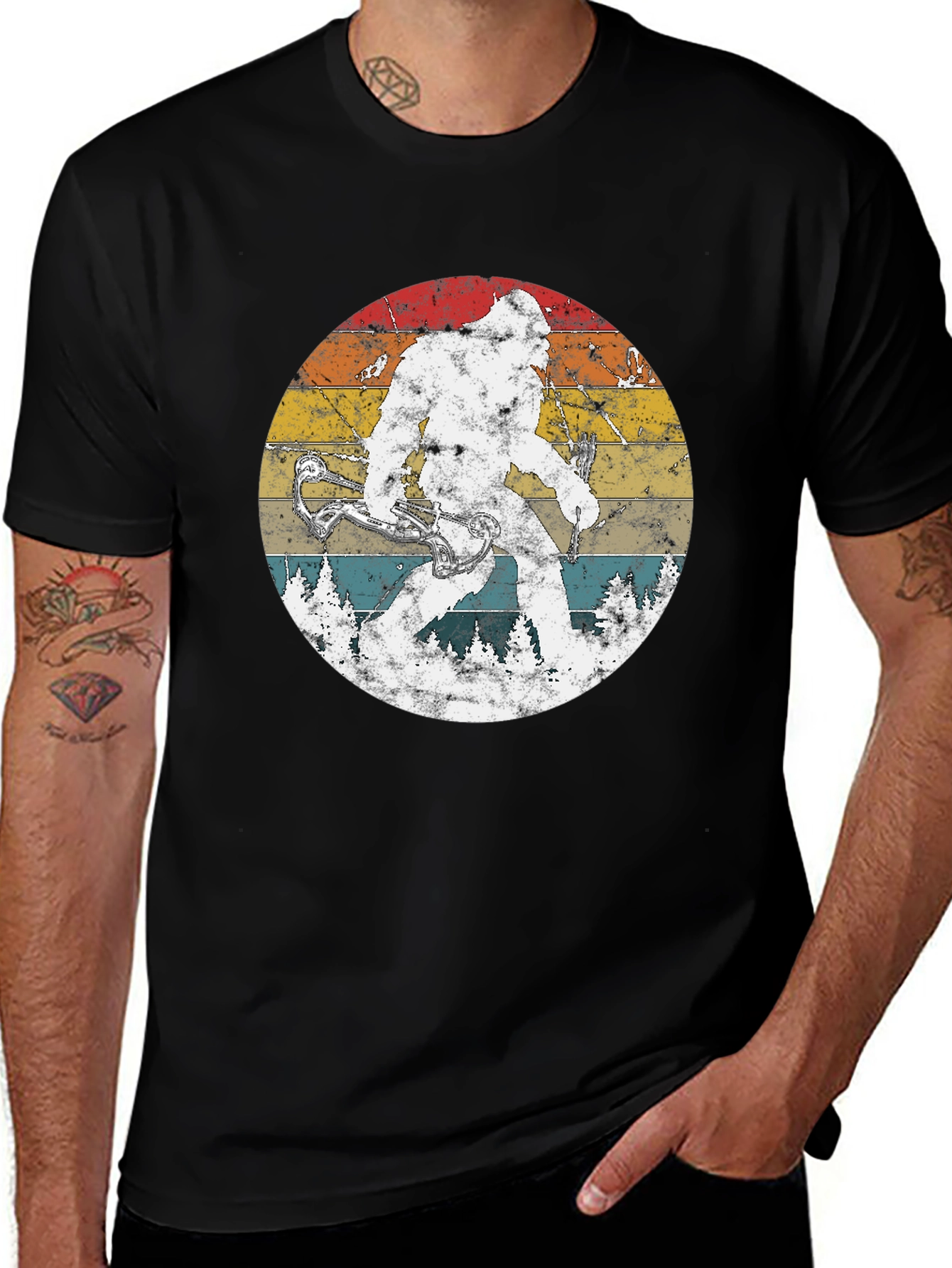 Retro Bigfoot Silhouette Graphic Tee