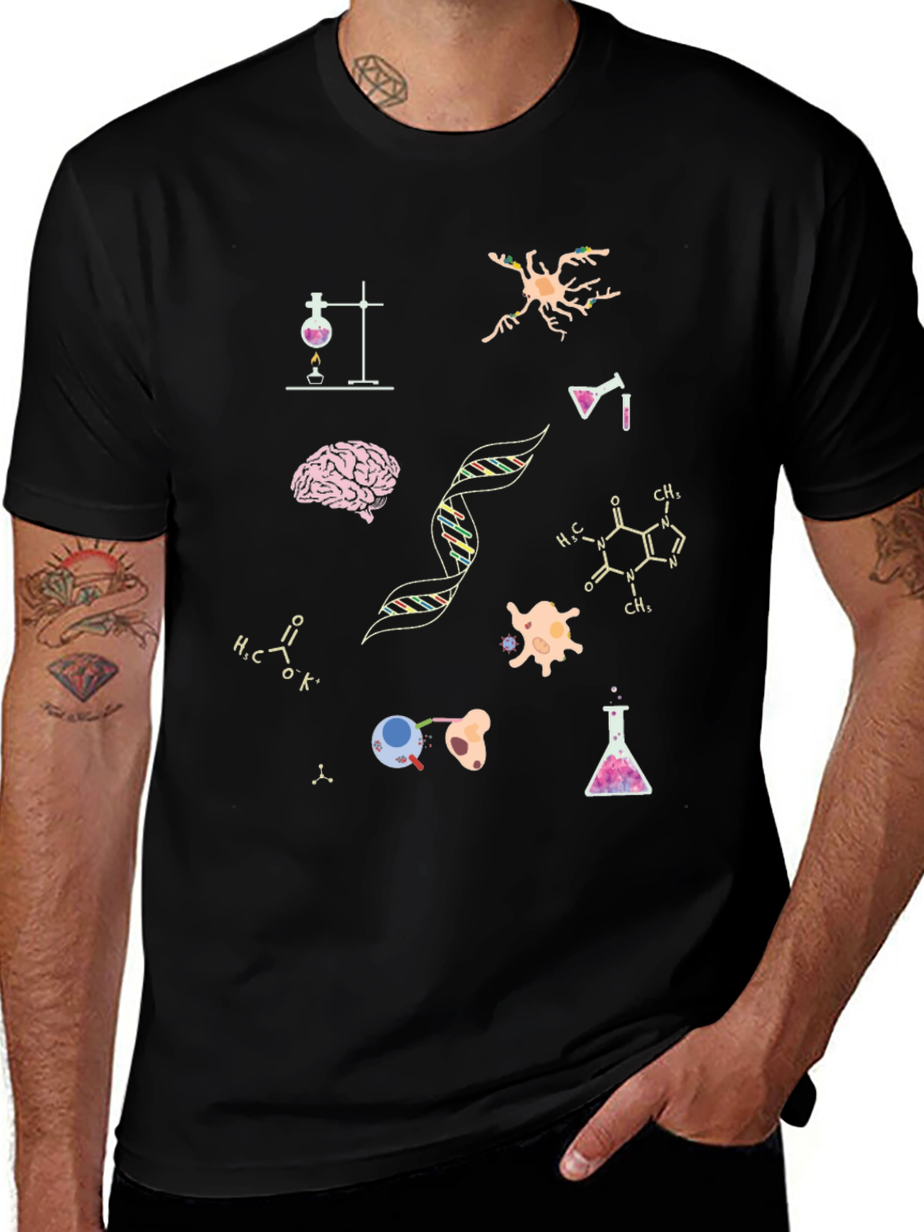 Science T-Shirt - Brain DNA Cells!