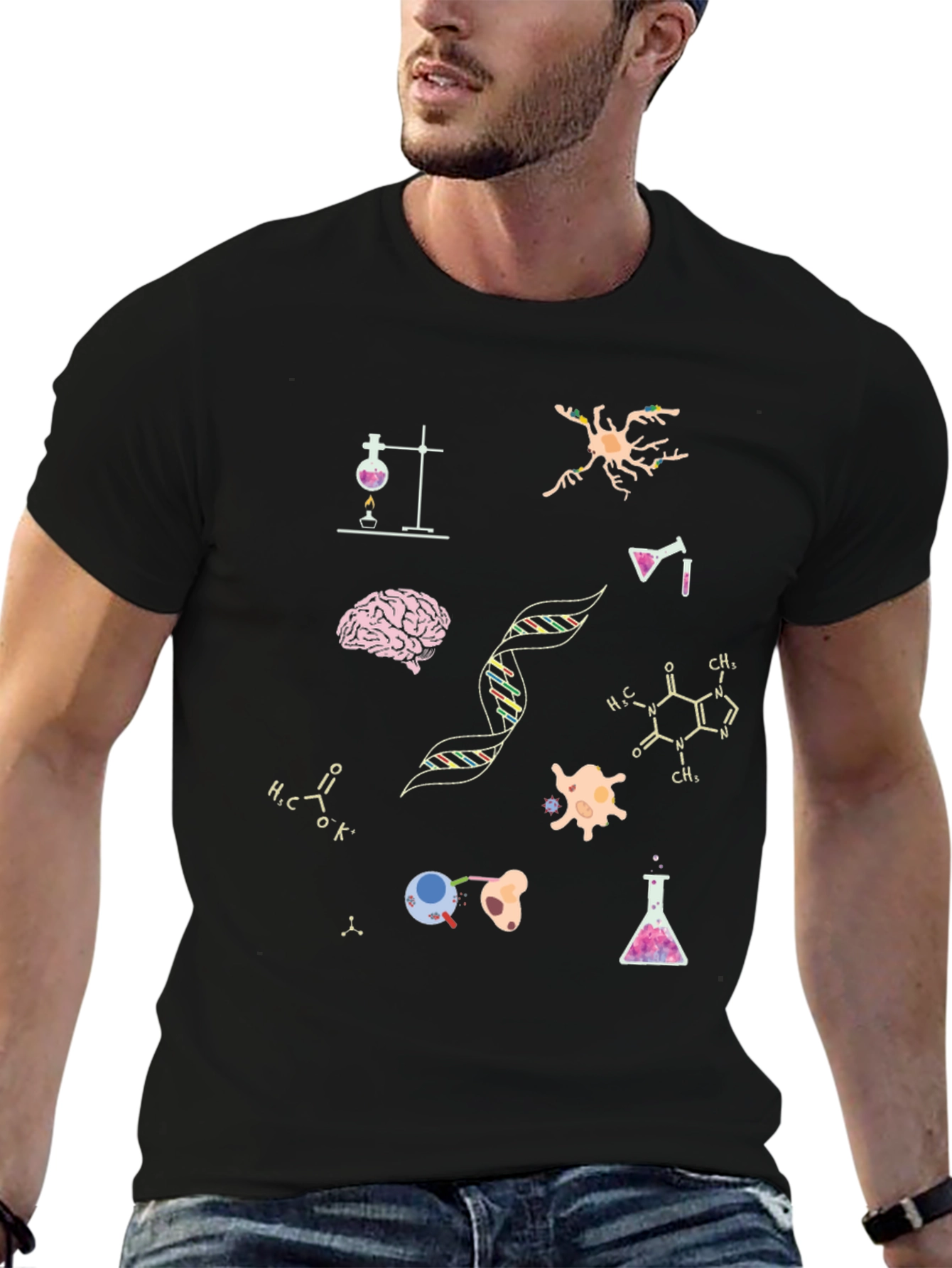 Science T-Shirt - Brain DNA Cells!