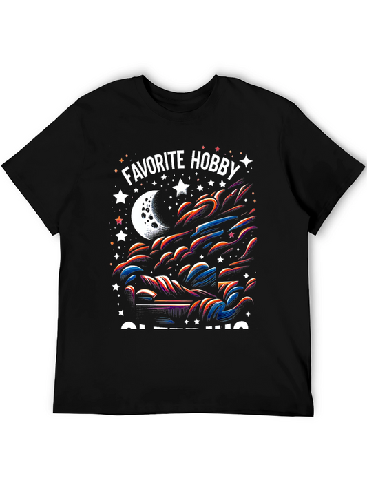 Favorite Hobby Stargazing Black T-Shirt