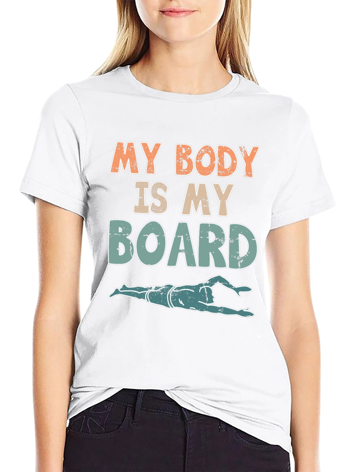 My Body Is My Board Swimmer Graphic Tee