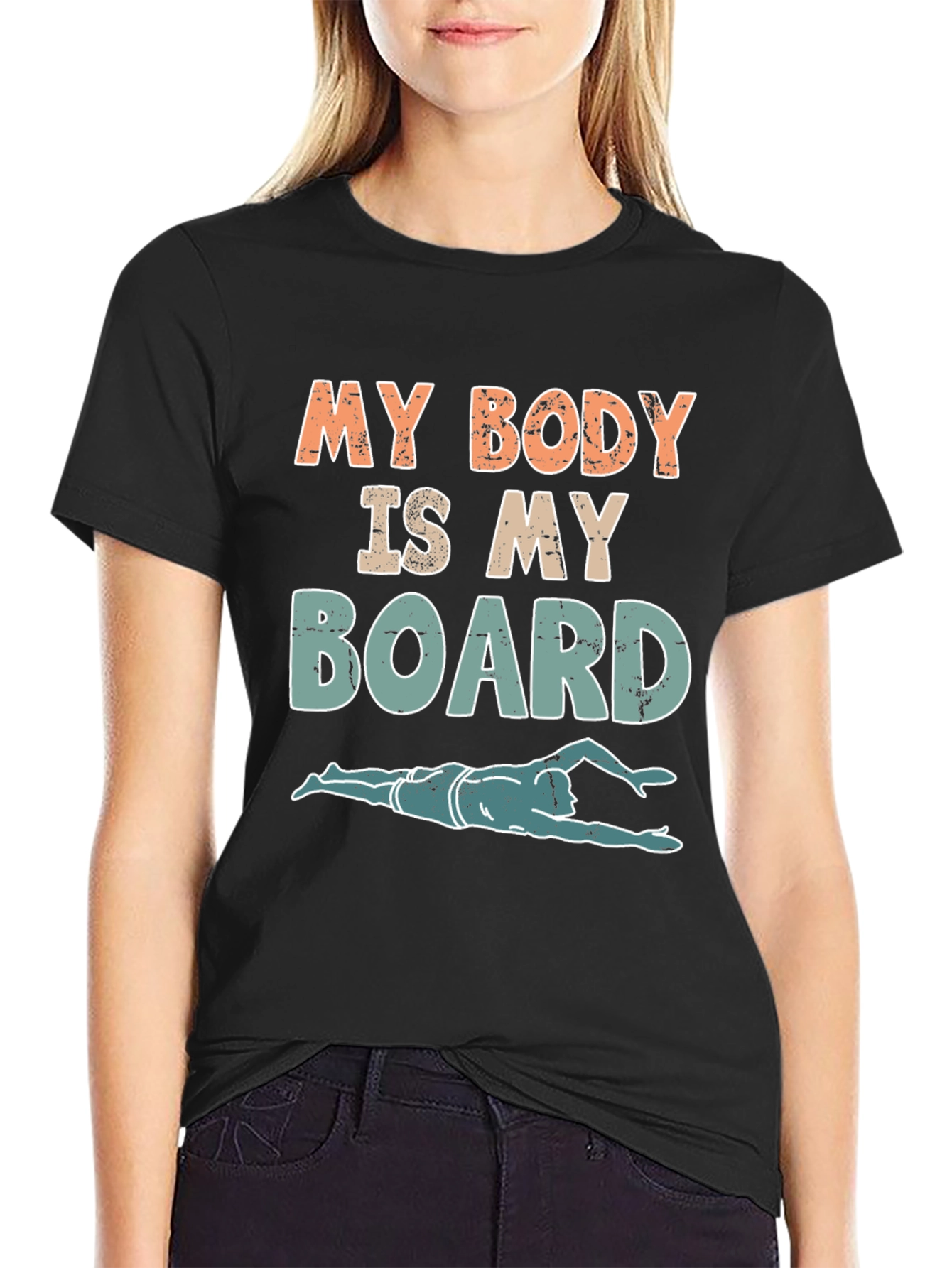 My Body Is My Board Swimmer Graphic Tee