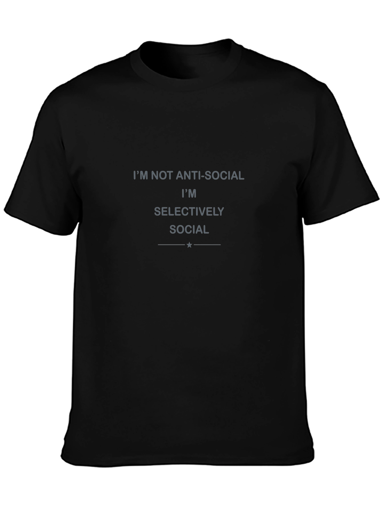 Selectively Social Graphic Tee - Black Casual Shirt