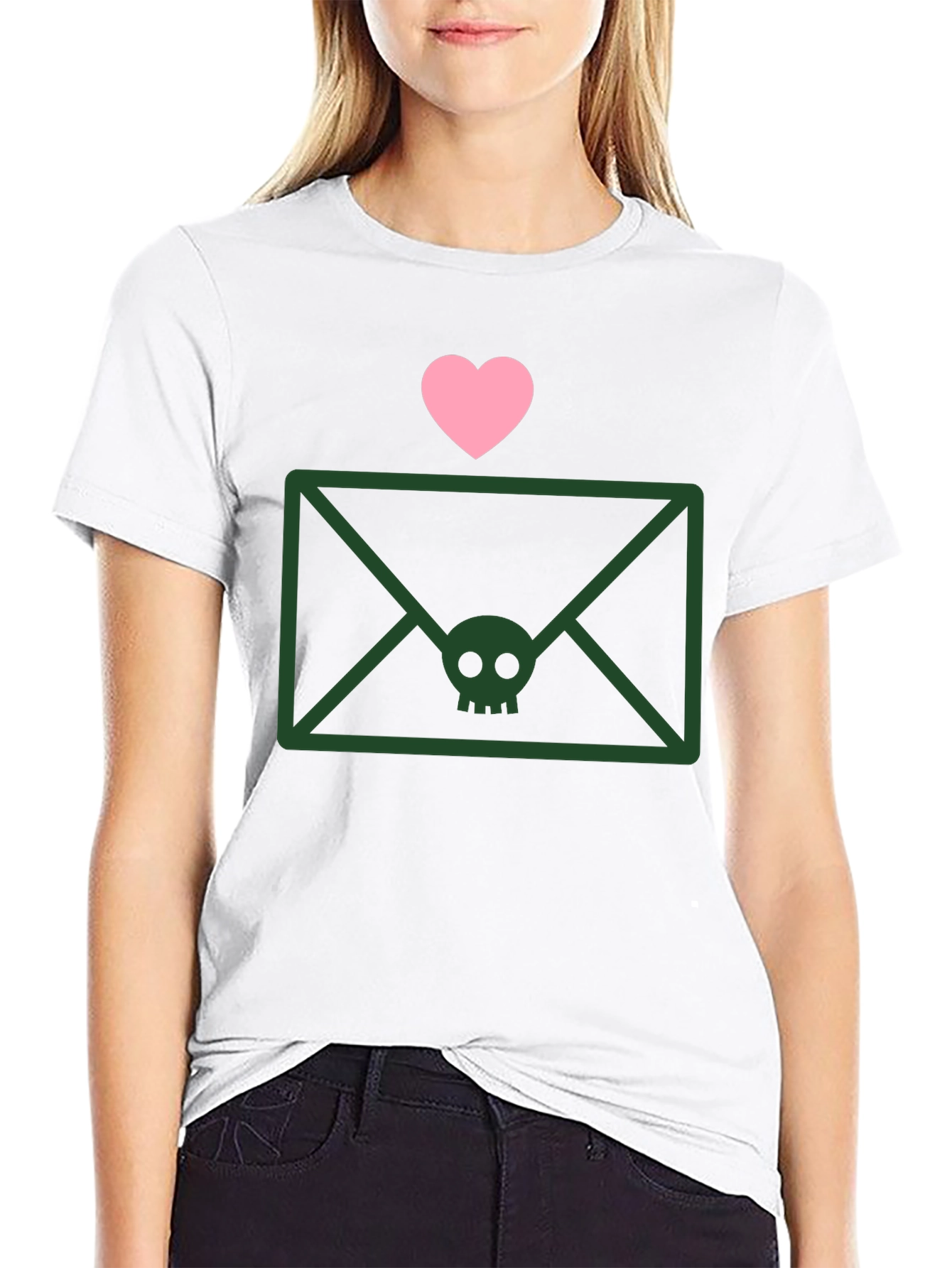 Skull Envelope Tee - Edgy Graphic T-Shirt