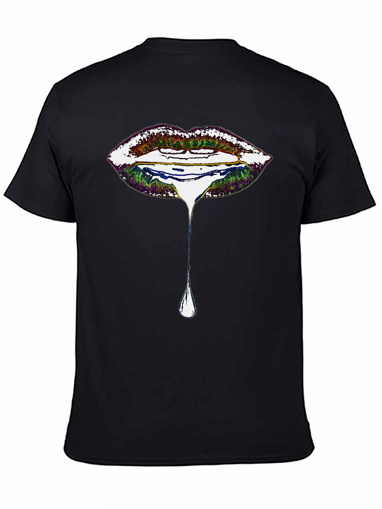 Dripping Lips Graphic Tee - Unique Design
