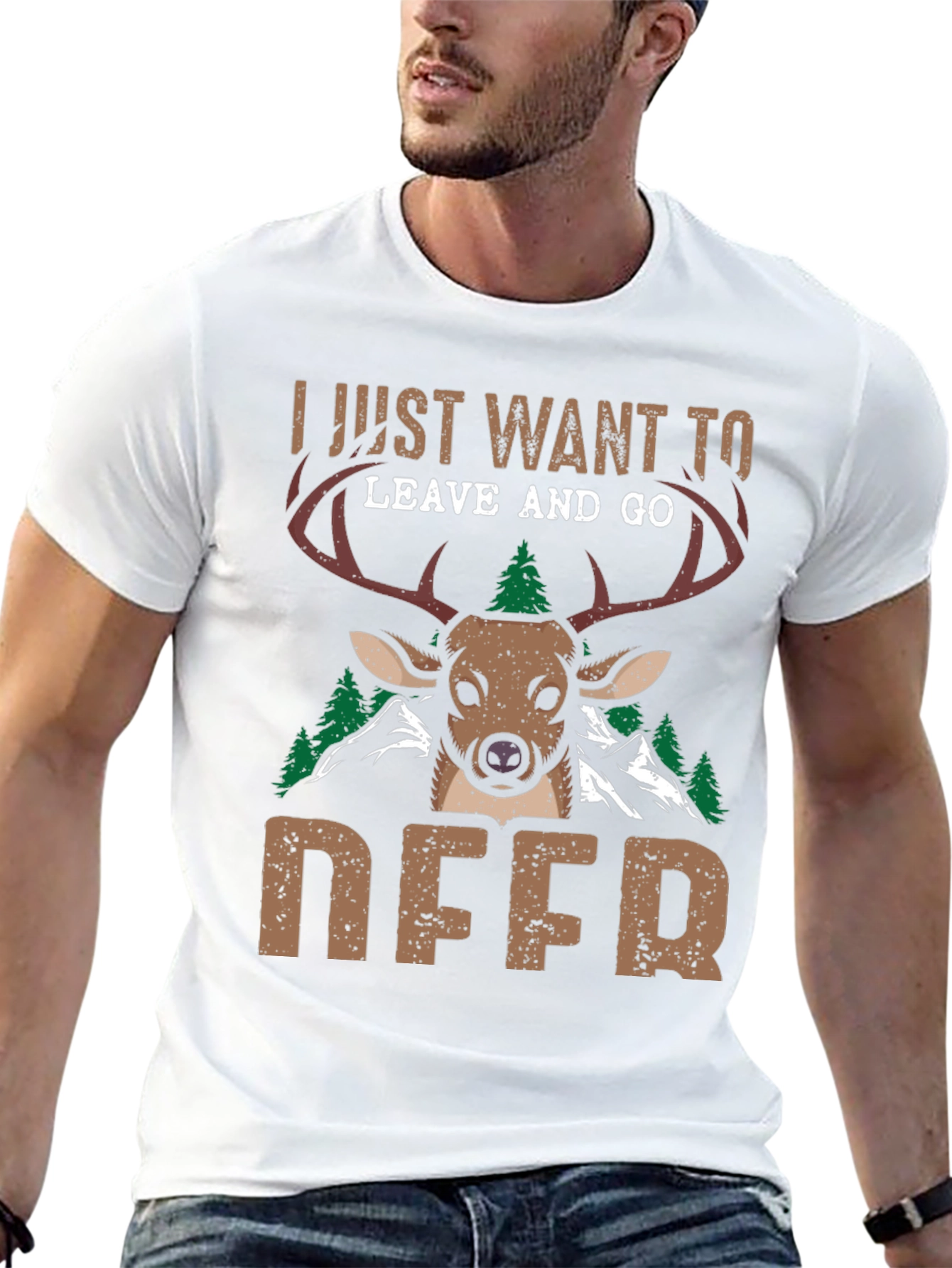 I Just Want To Leave And Go Deer T-Shirt