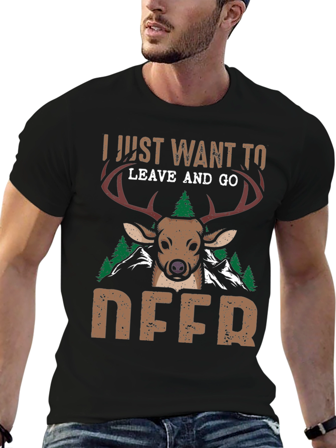 I Just Want To Leave And Go Deer T-Shirt