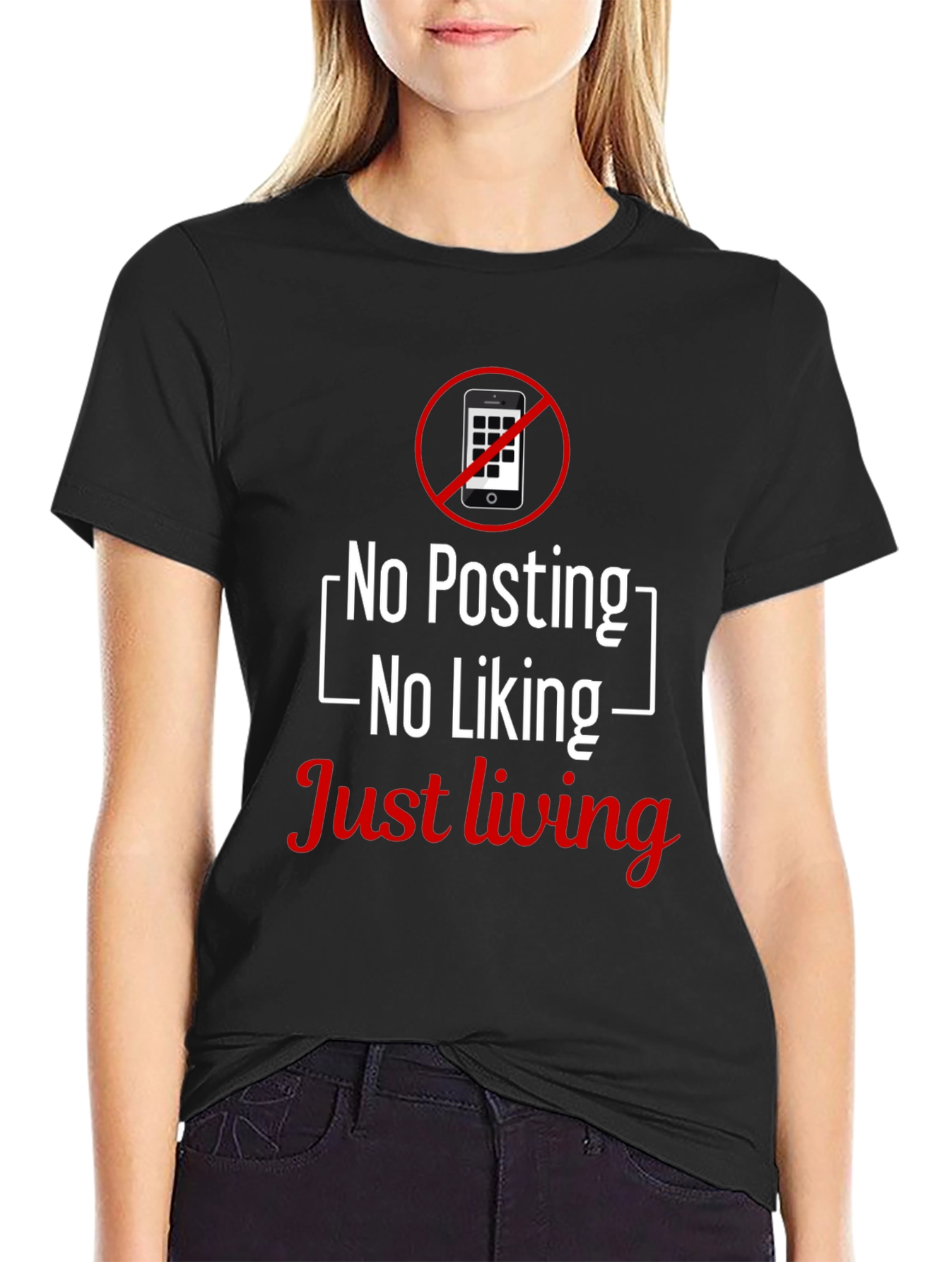 No Posting T-Shirt - Just Living Tee