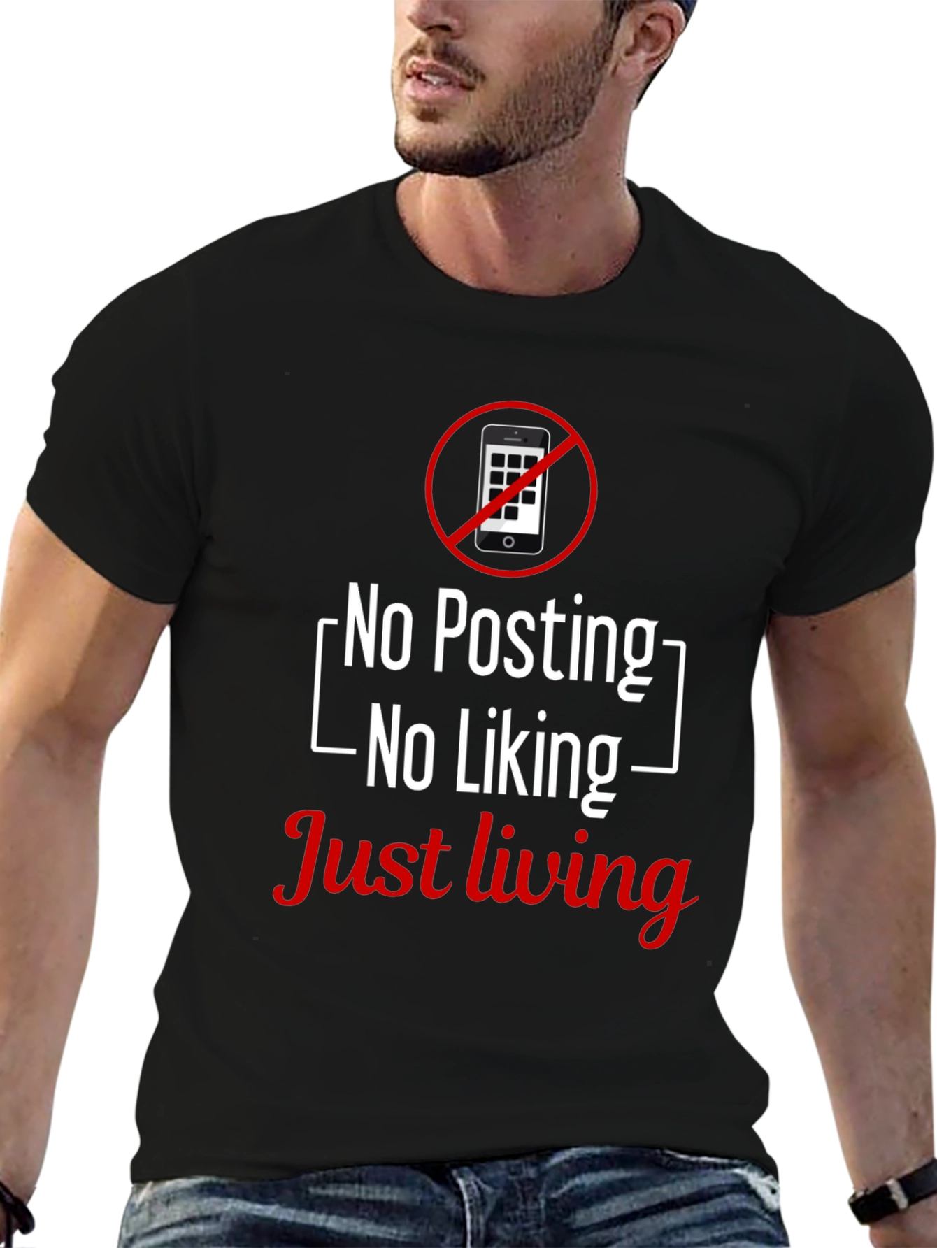 No Posting T-Shirt - Just Living Tee