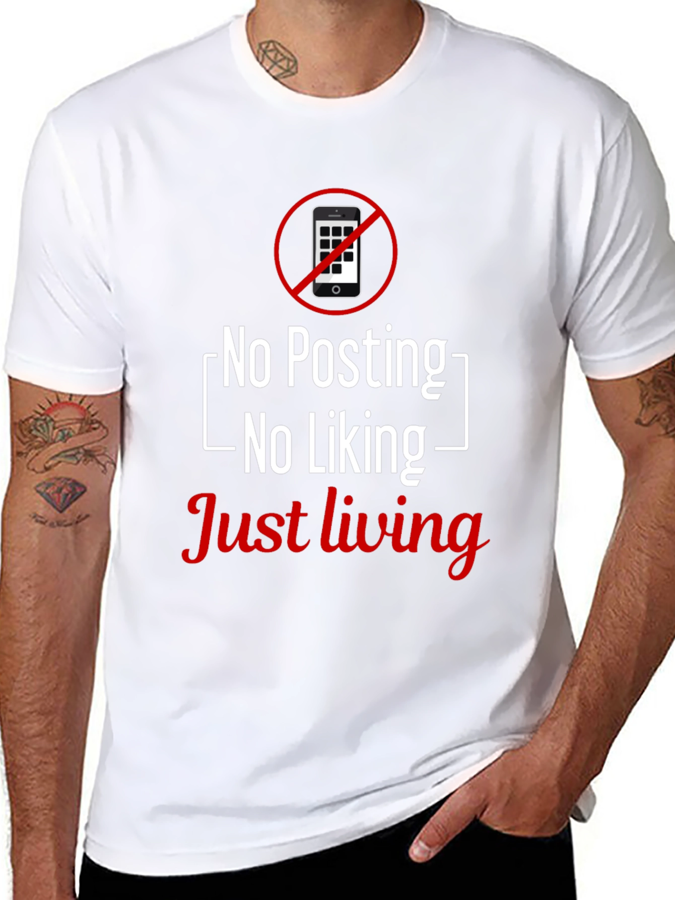 No Posting T-Shirt - Just Living Tee