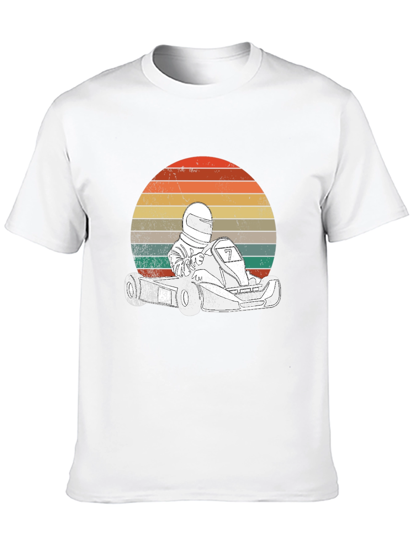 Go Kart Racing Sunset Graphic Tee