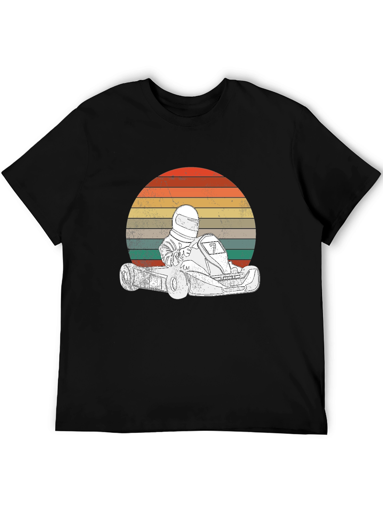 Go Kart Racing Sunset Graphic Tee