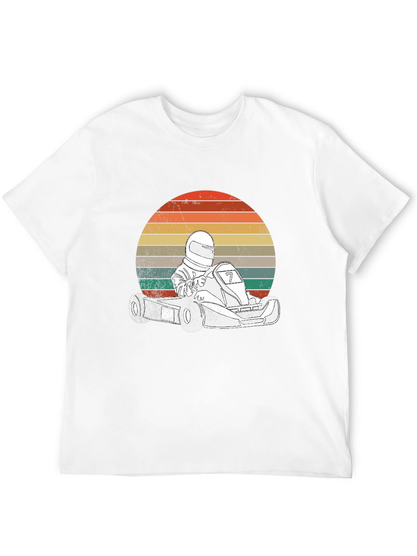 Go Kart Racing Sunset Graphic Tee