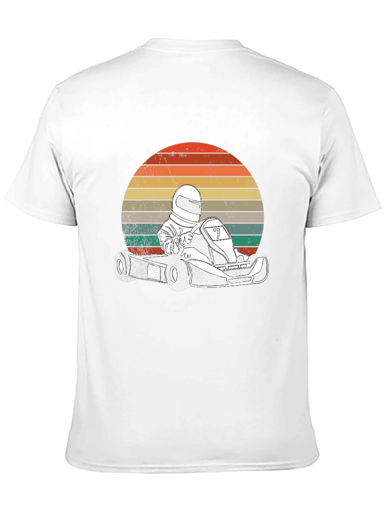 Go Kart Racing Sunset Graphic Tee