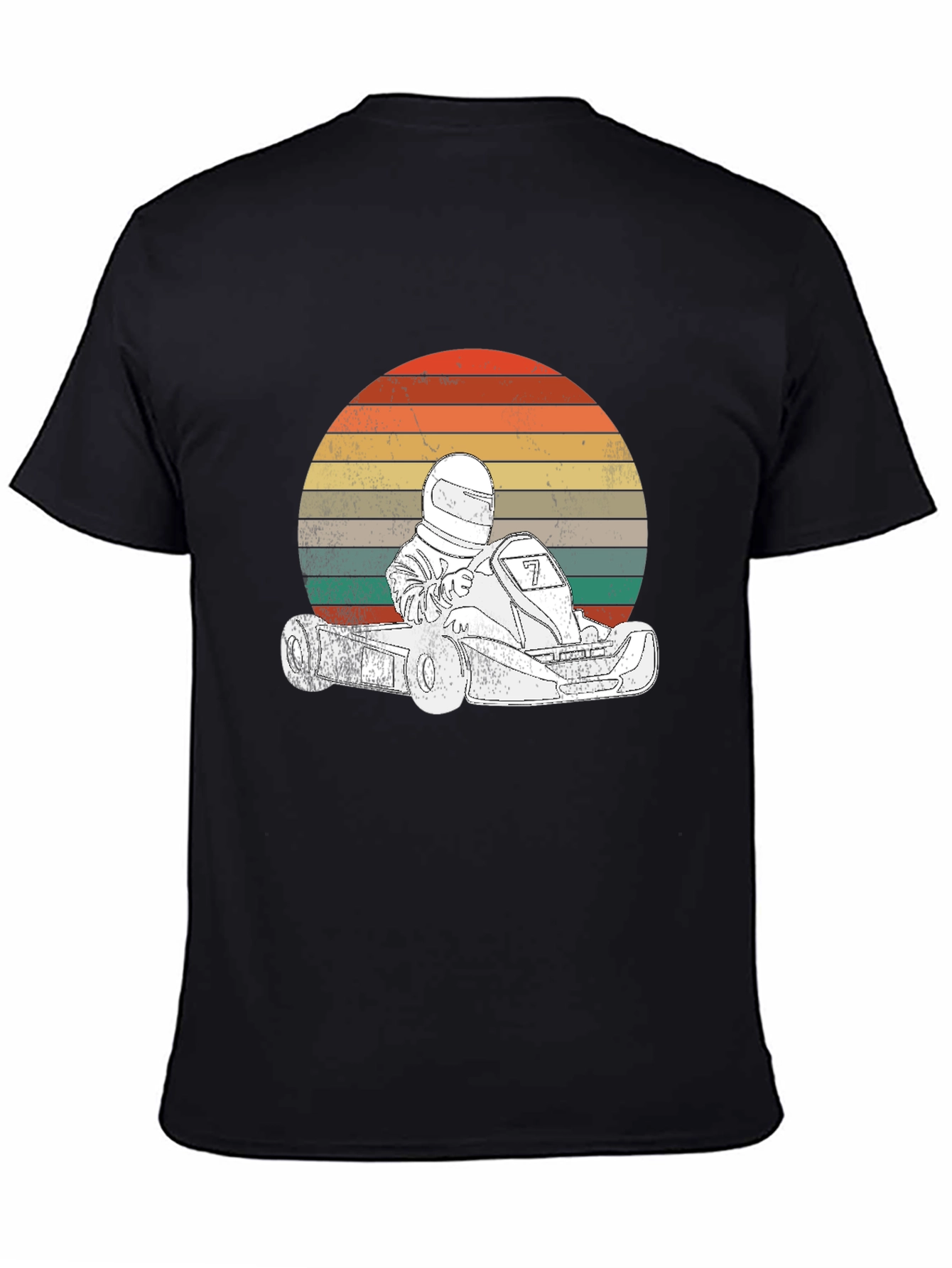 Go Kart Racing Sunset Graphic Tee